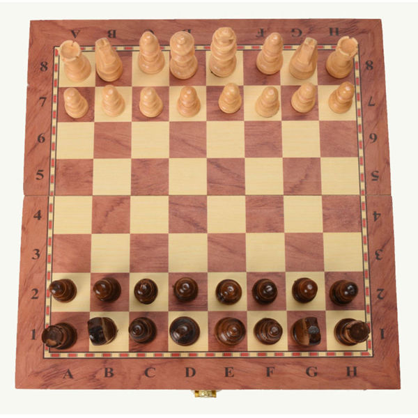 مجموعة الشطرنج تصميم ثلاثة في واحد مع الشطرنج والداما ولعبة باك جيم مون